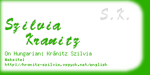 szilvia kranitz business card